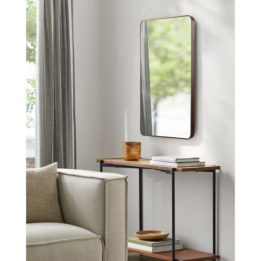 Renna Modern Dark Brown Wall Mirror