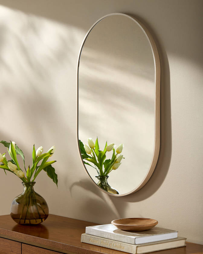 Soyla Modern Brown Wall Mirror