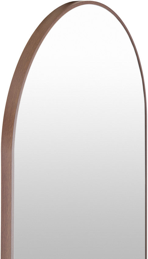 Ellyn Modern Dark Brown Wall Mirror