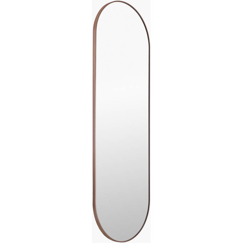 Ellyn Modern Dark Brown Wall Mirror