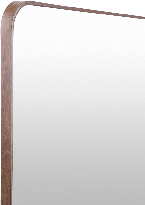 Louvenia Modern Dark Brown Wall Mirror