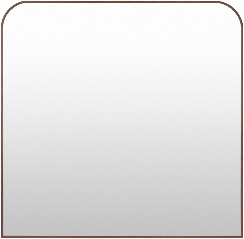 Corvette Modern Dark Brown Wall Mirror