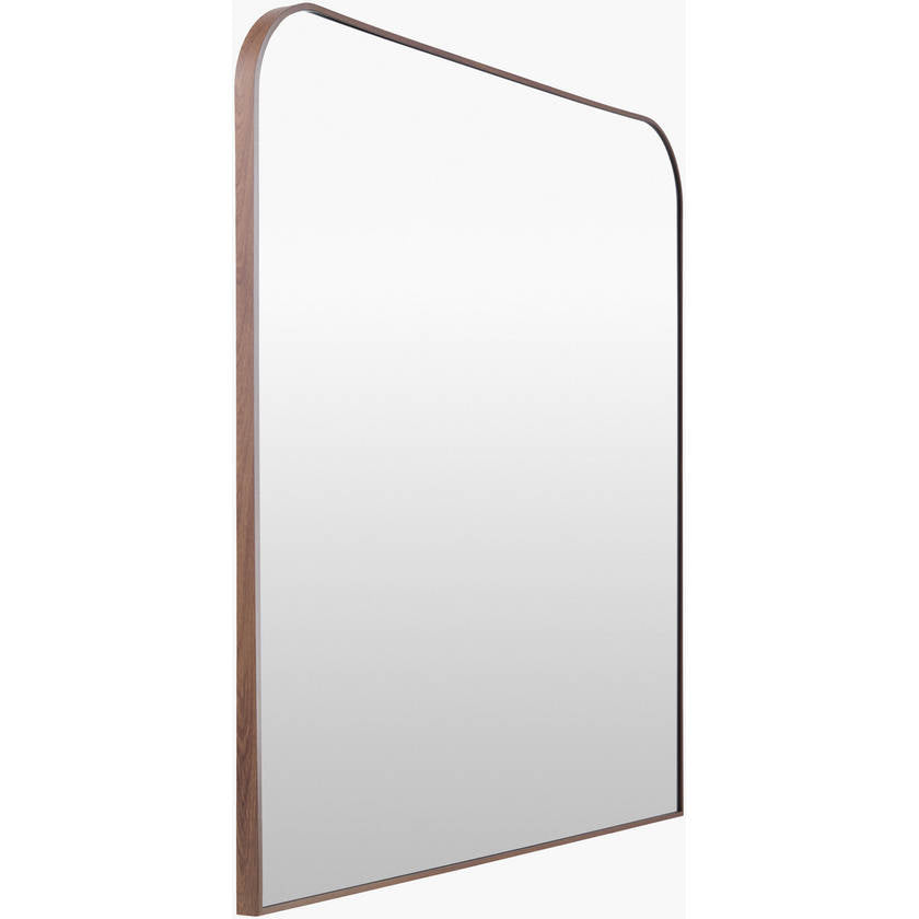 Corvette Modern Dark Brown Wall Mirror
