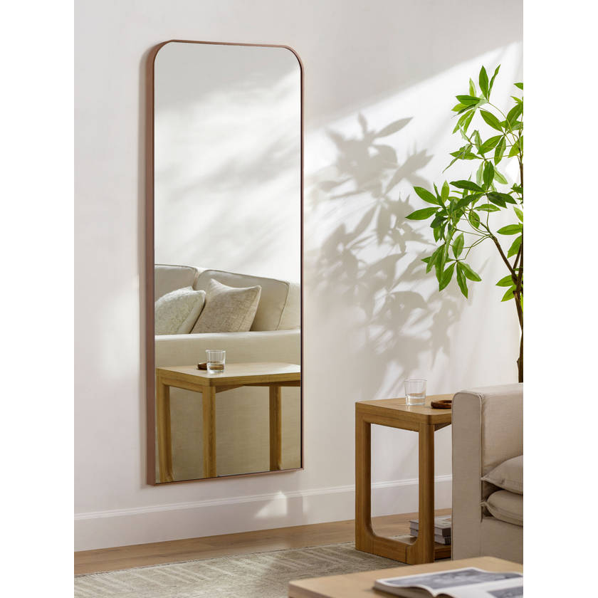 Lashunda Modern Dark Brown Wall Mirror