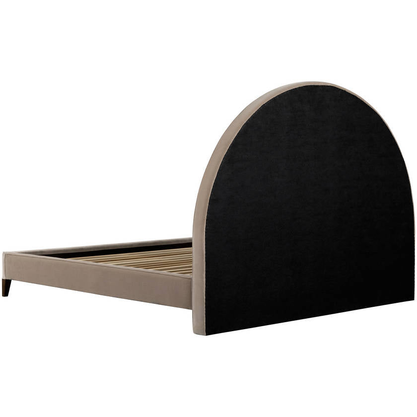 Sascha Gray/Dark Brown Upholstered Bed