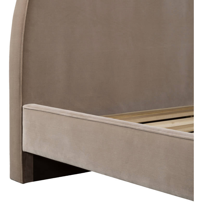 Sascha Gray/Dark Brown Upholstered Bed