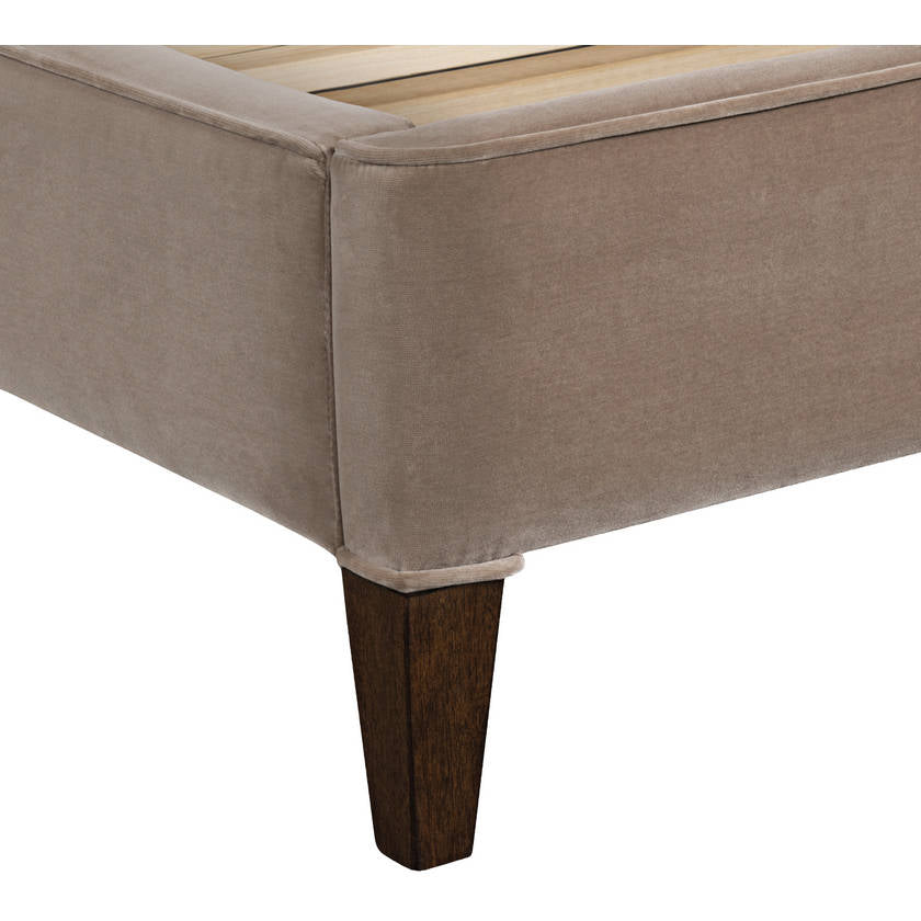 Sascha Gray/Dark Brown Upholstered Bed