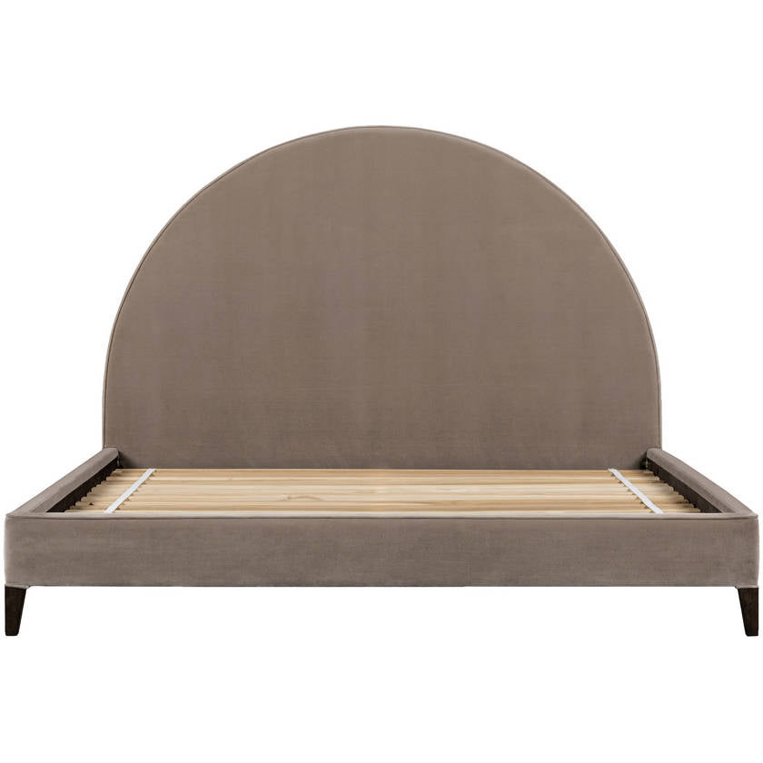 Sascha Gray/Dark Brown Upholstered Bed