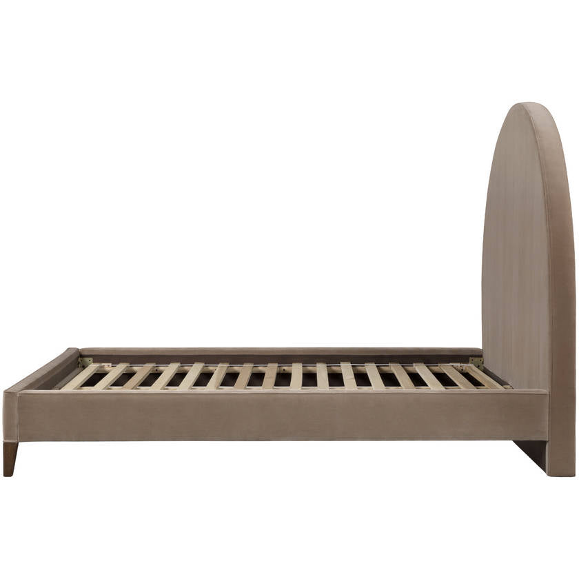 Sascha Gray/Dark Brown Upholstered Bed