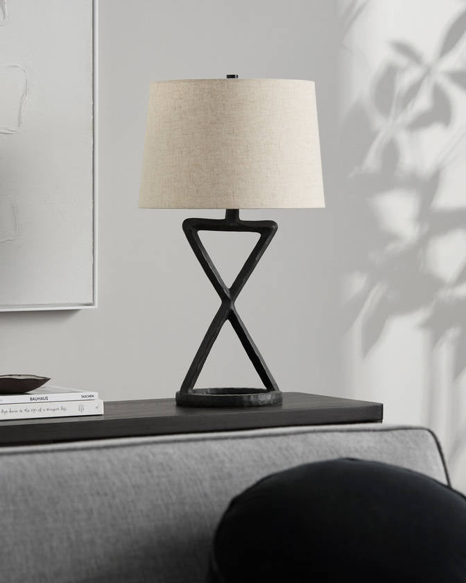 Nada Rustic Black Table Lamp