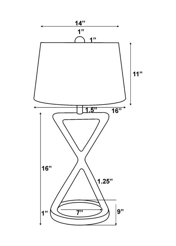 Nada Rustic Black Table Lamp