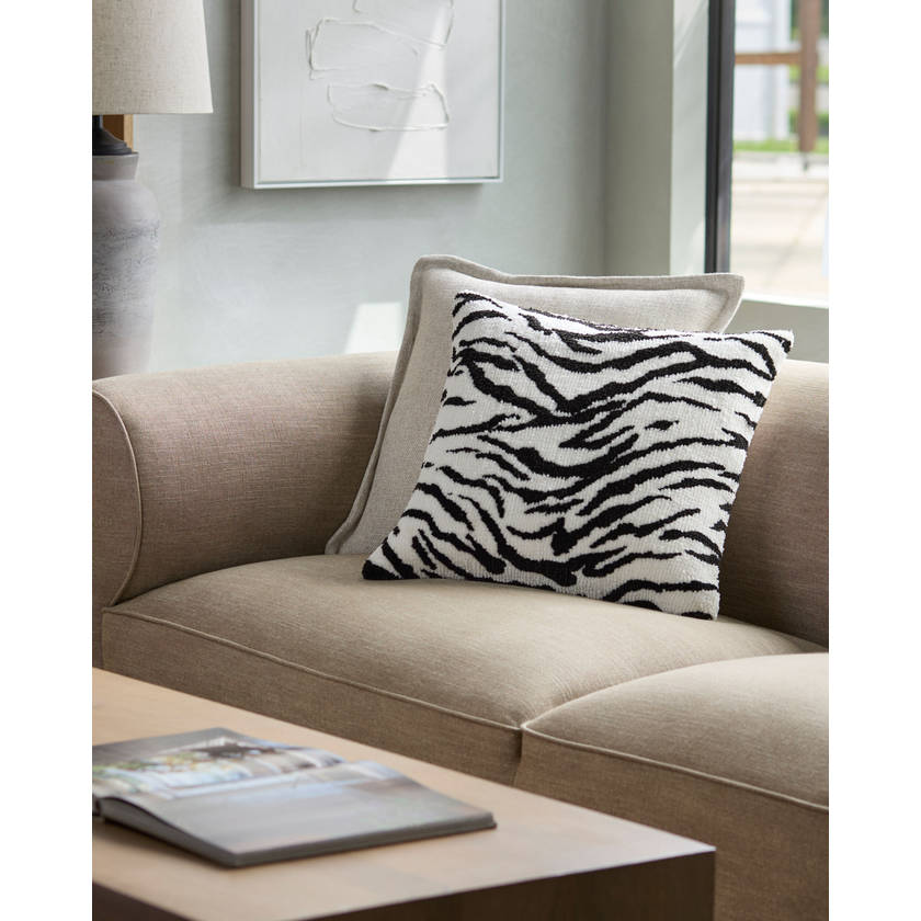 Antwain White/Black Pillow Cover