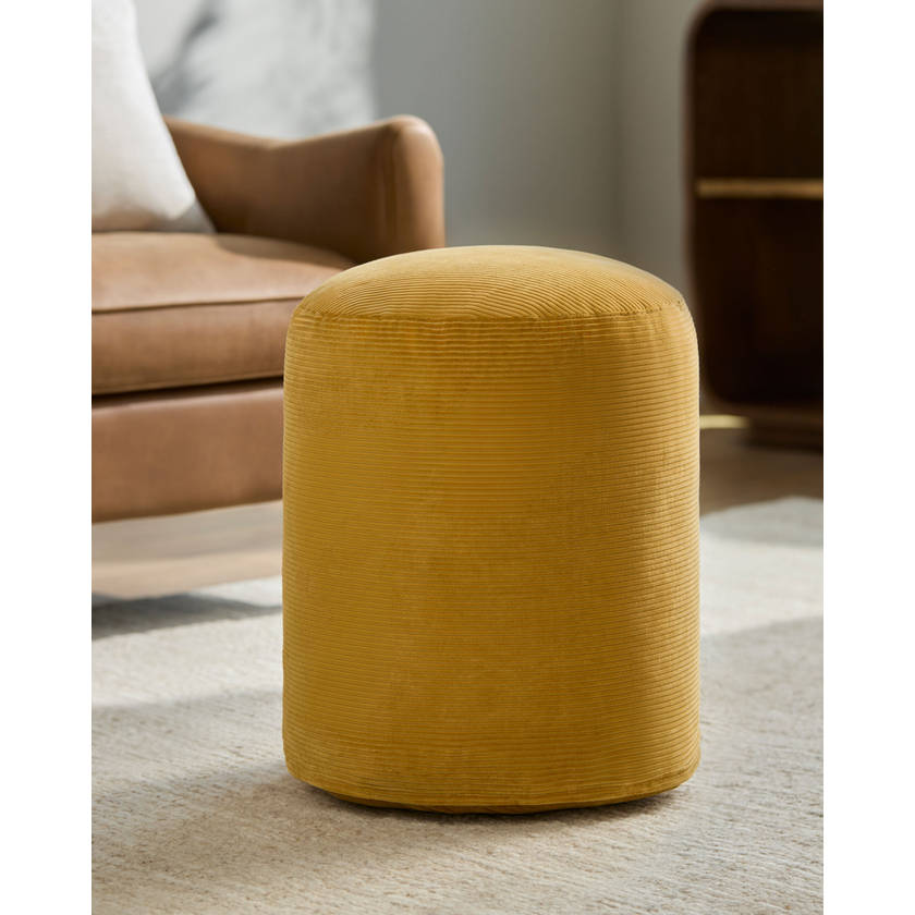 Benjiman Brass Pouf