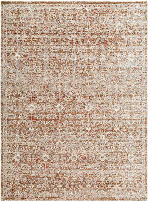 Sandro Traditional Tan/Burnt Orange Area Rug
