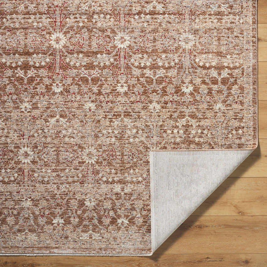 Sandro Traditional Tan/Burnt Orange Area Rug