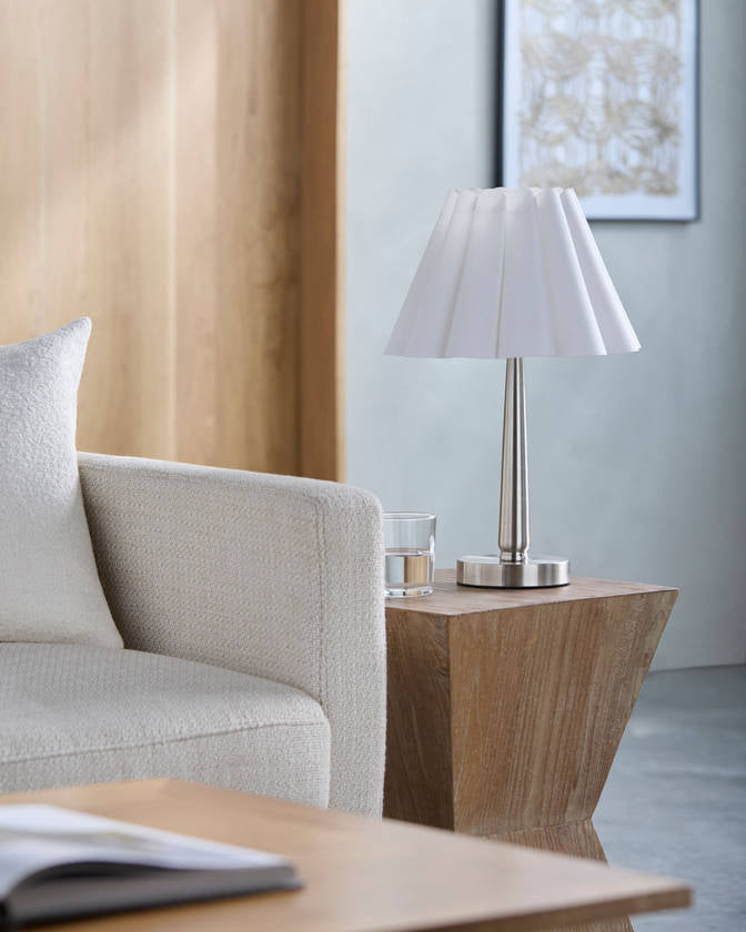 Rocio Modern Metallic - Nickel Table Lamp