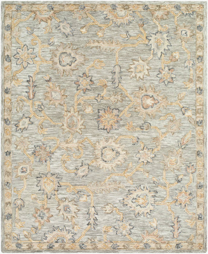 Asma Traditional Light Silver Area Rug