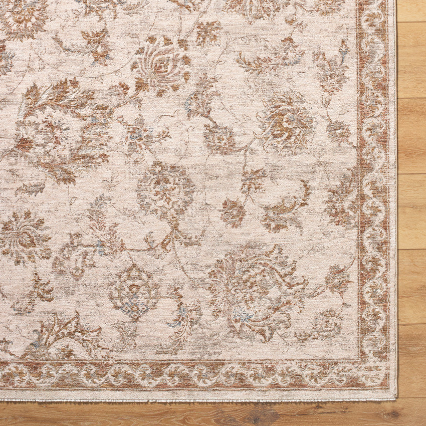 Jamell Traditional Cream Area Rug