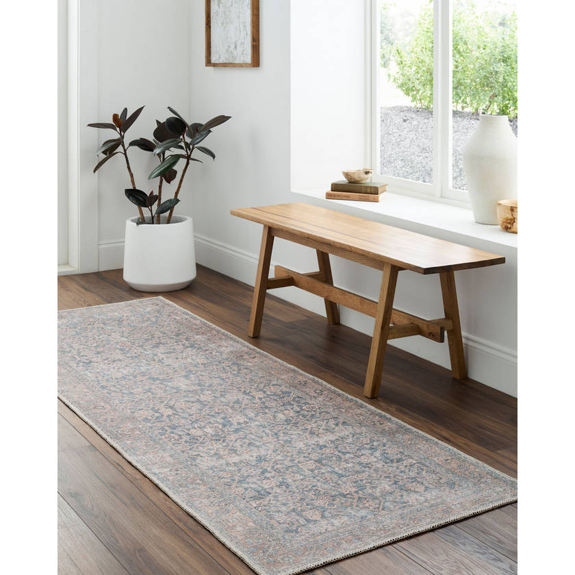 Lorelai Traditional Black/Amber Washable Area Rug - Vivir x Livabliss