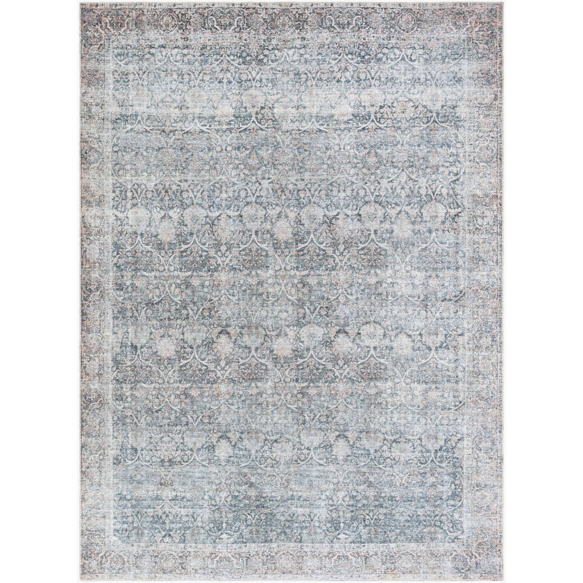 Lorelai Traditional Black Washable Area Rug - Vivir x Livabliss