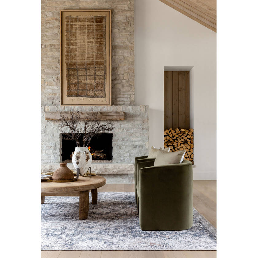 Lorelai Traditional Black/Dark Brown Washable Area Rug - Vivir x Livabliss