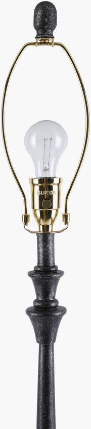 Mikia Rustic Black Floor Lamp