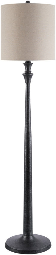 Mikia Rustic Black Floor Lamp