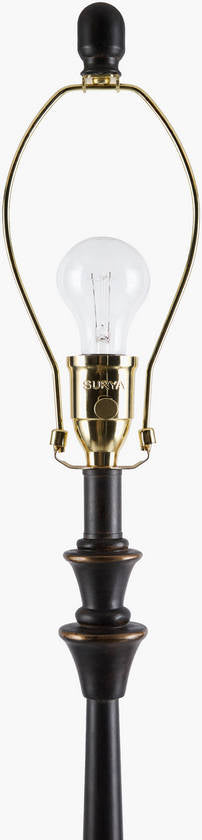 Mikia Rustic Black/White Floor Lamp