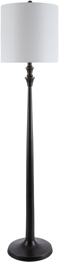Mikia Rustic Black/White Floor Lamp