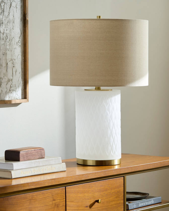 Ned Traditional Beige Table Lamp