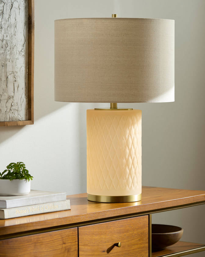 Ned Traditional Orange Table Lamp