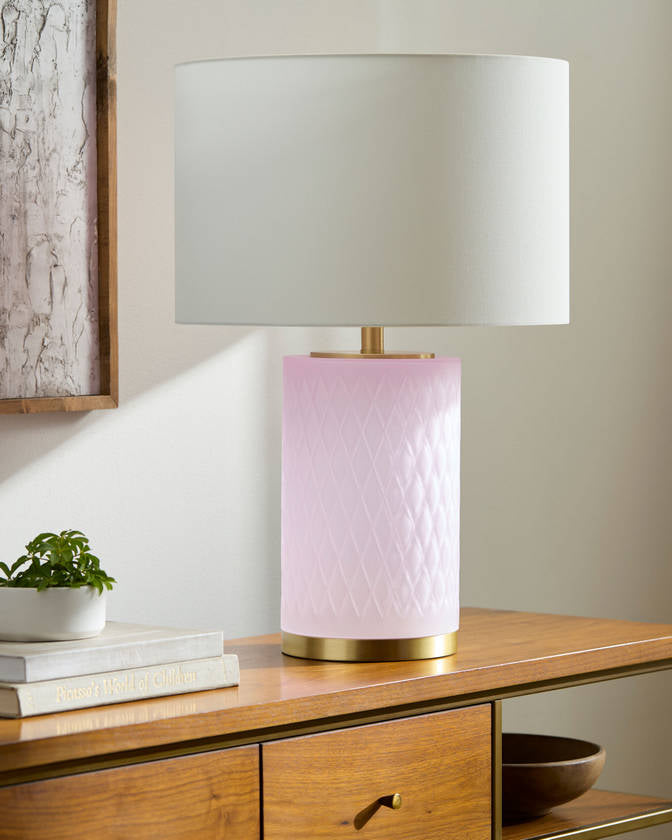 Ned Traditional Pink Table Lamp