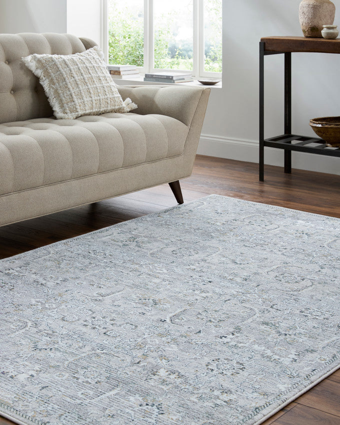 Deval Traditional Gray Area Rug