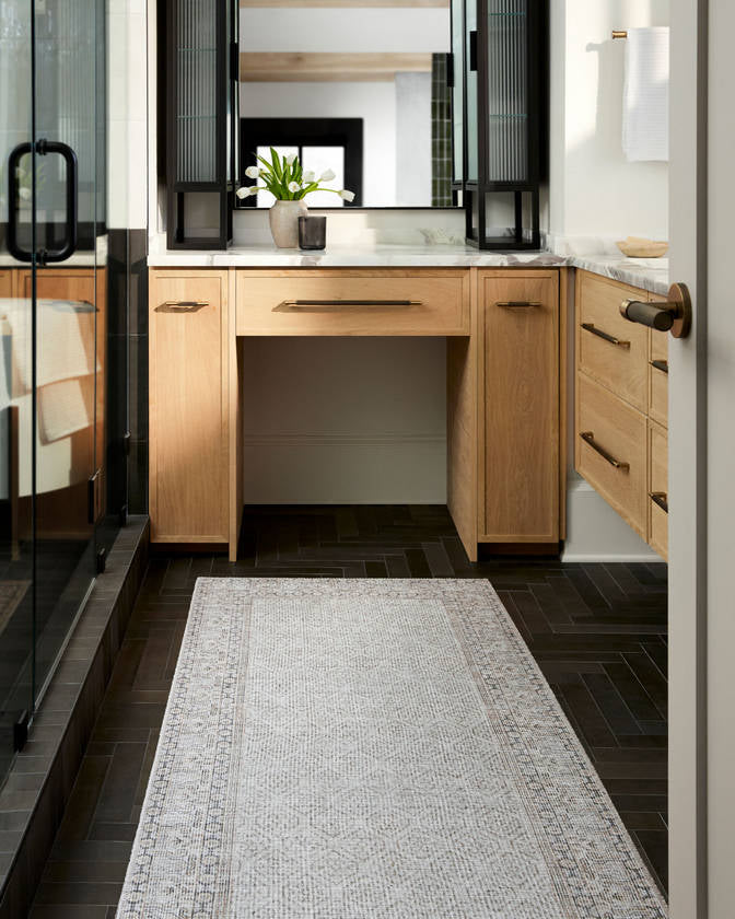 Rainier Cottage Dark Brown/Light Slate Washable Area Rug - Our PNW Home x Livabliss