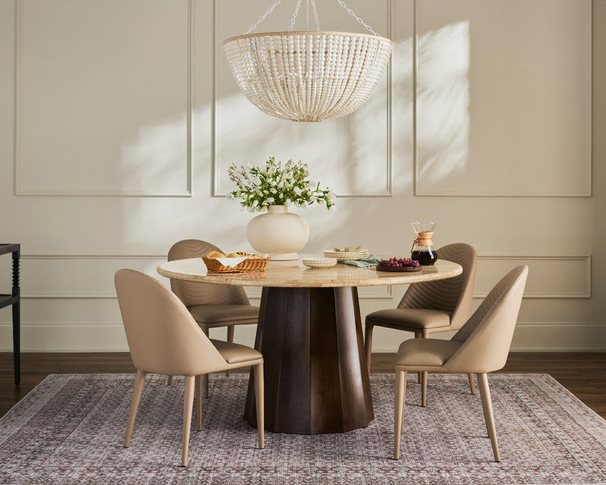 Rainier Cottage Cream/Dark Brown Washable Area Rug - Our PNW Home x Livabliss