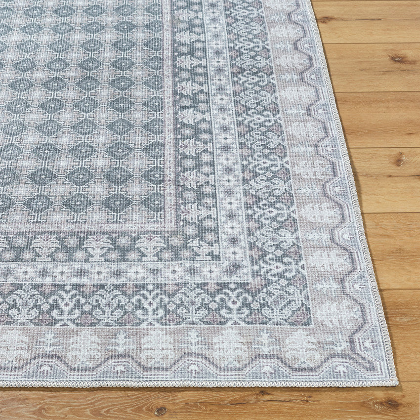 Rainier Cottage Pale Blue Washable Area Rug - Our PNW Home x Livabliss