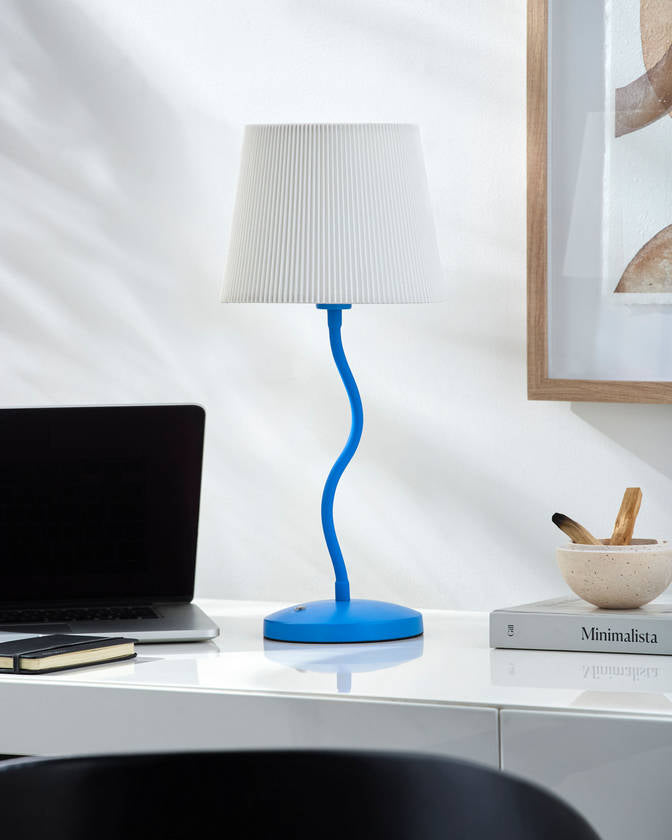 Shaquela Modern Blue Table Lamp