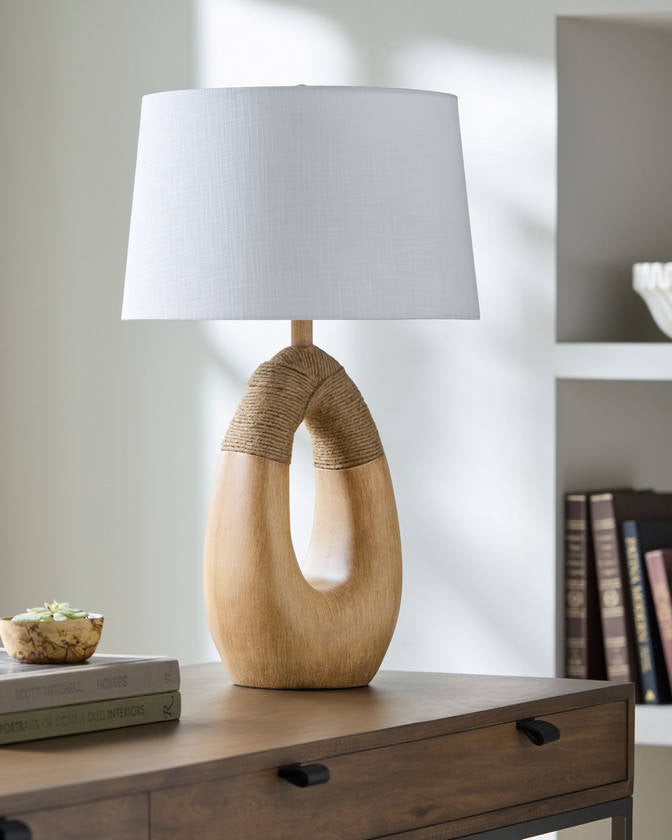 Nyle Traditional Brown Table Lamp