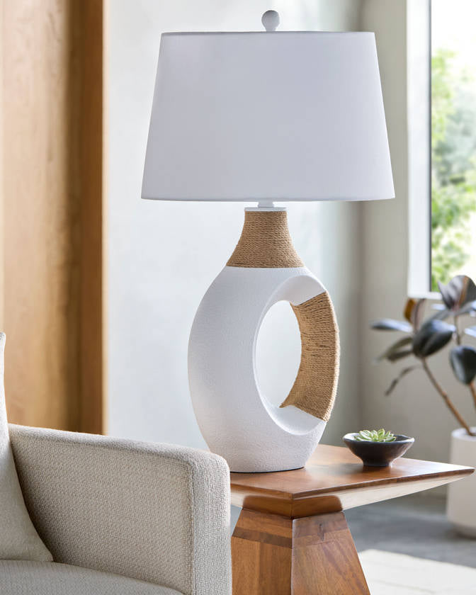 Cordelia Traditional White Table Lamp