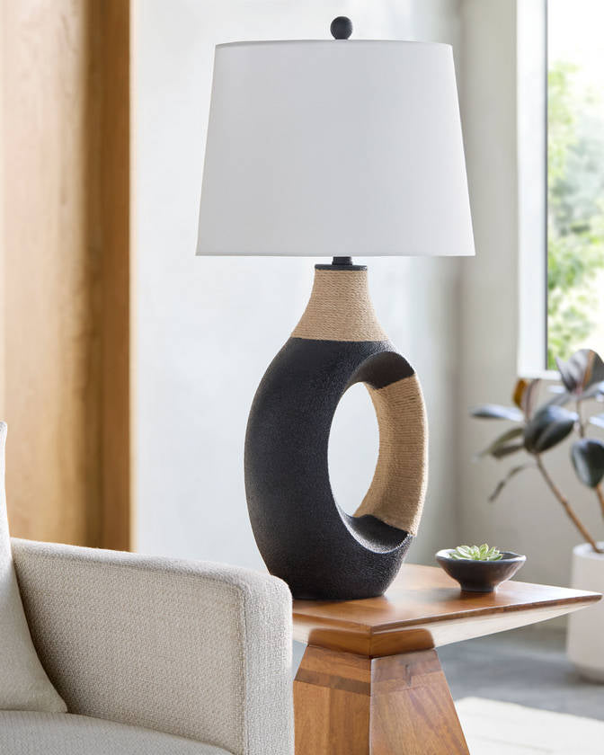 Cordelia Traditional Black Table Lamp