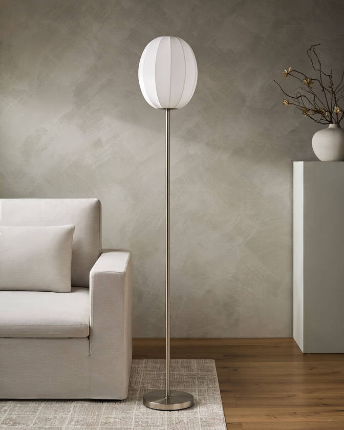 Hollyanne Modern Metallic - Nickel Floor Lamp