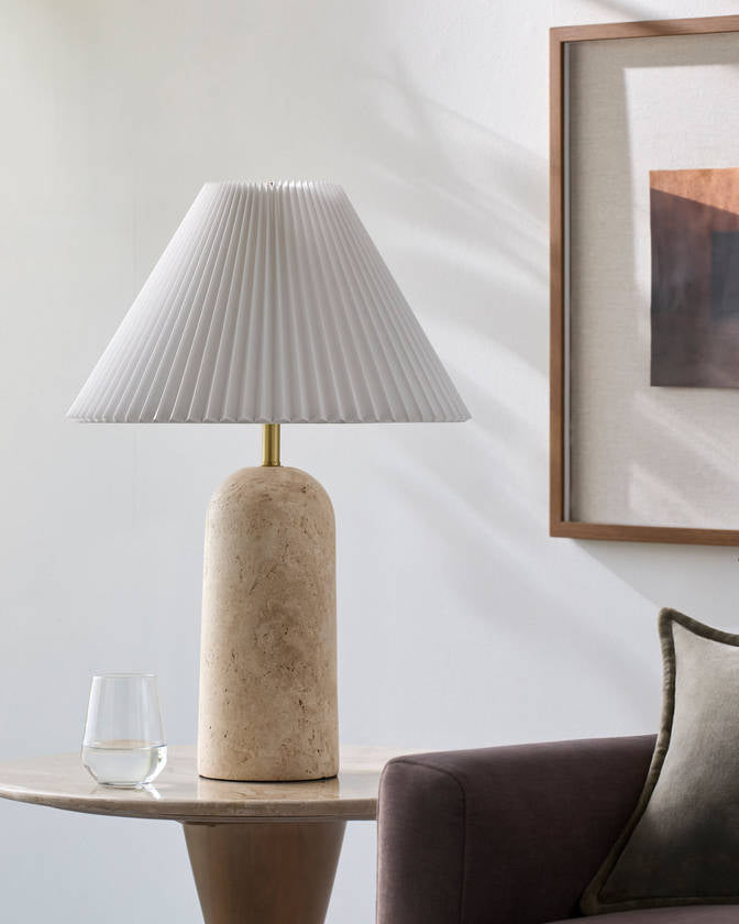 Autumn Laurel Traditional Beige Table Lamp - Galey Alix x Livabliss