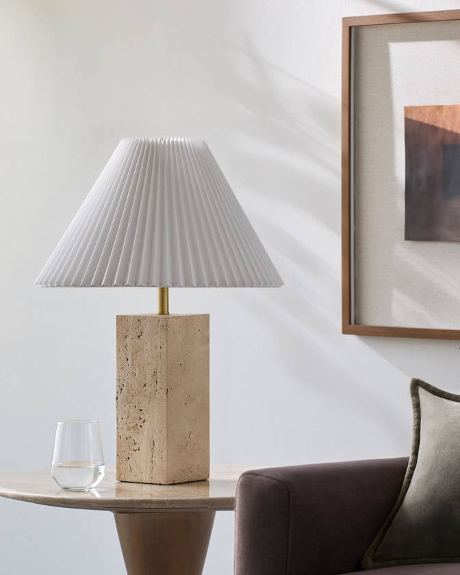 Autumn Laurel Traditional White/Beige Table Lamp - Galey Alix x Livabliss