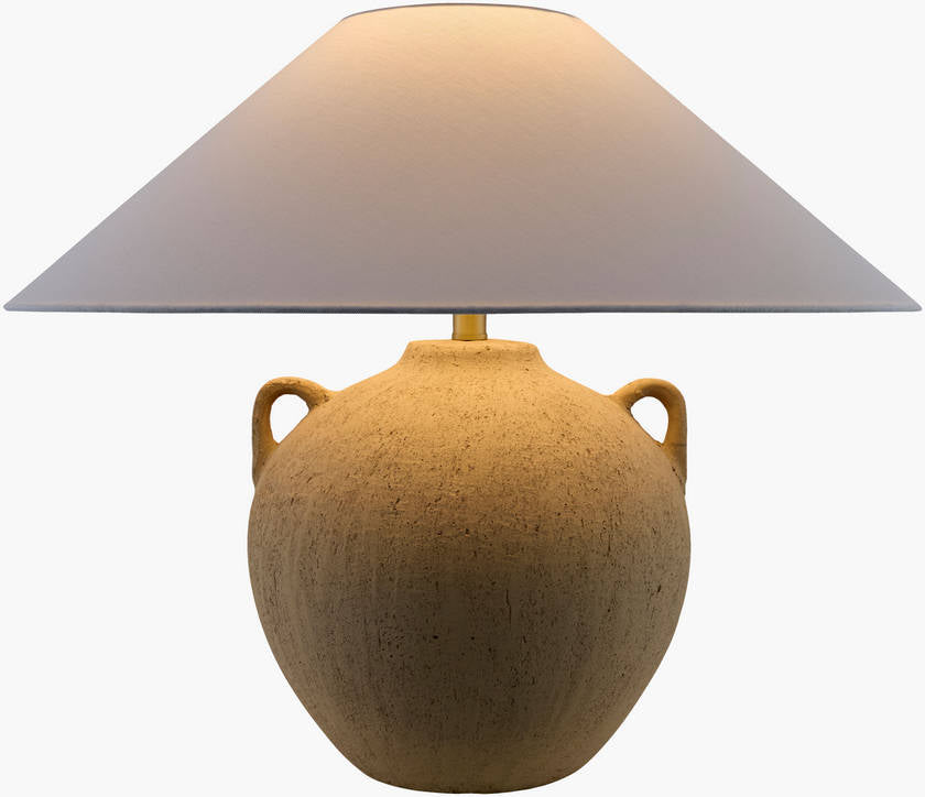 Araya Traditional Brown/White Table Lamp - Galey Alix x Livabliss