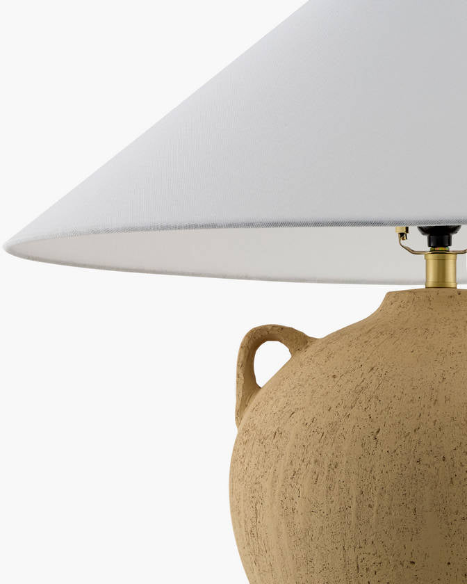 Araya Traditional Brown/White Table Lamp - Galey Alix x Livabliss