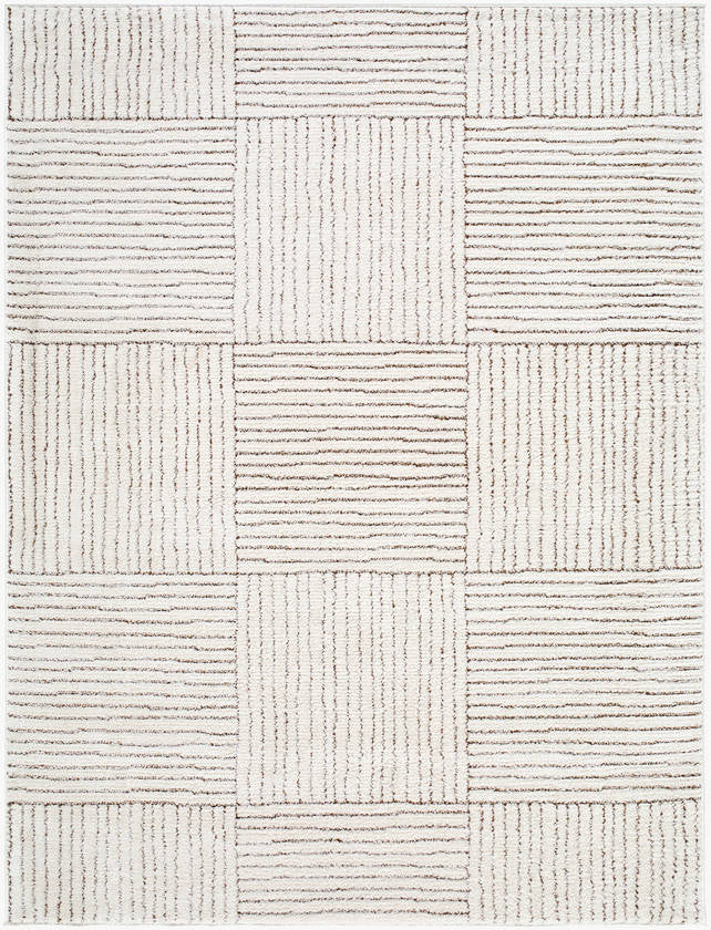 Architect Modern Ivory/Dark Brown Area Rug - Galey Alix Livabliss