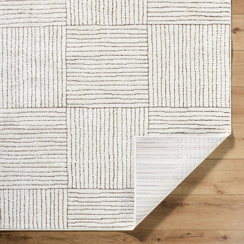 Architect Modern Ivory/Dark Brown Area Rug - Galey Alix Livabliss