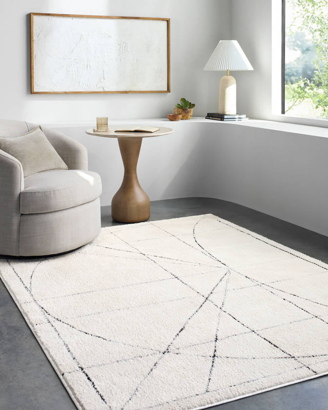 Architect Modern Black/Ivory Area Rug - Galey Alix Livabliss