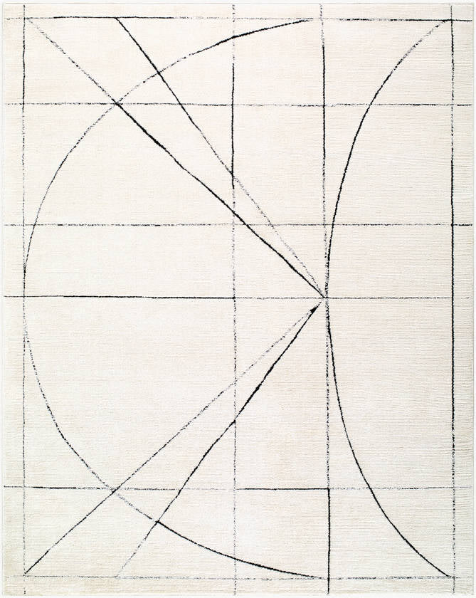 Architect Modern Black/Ivory Area Rug - Galey Alix Livabliss