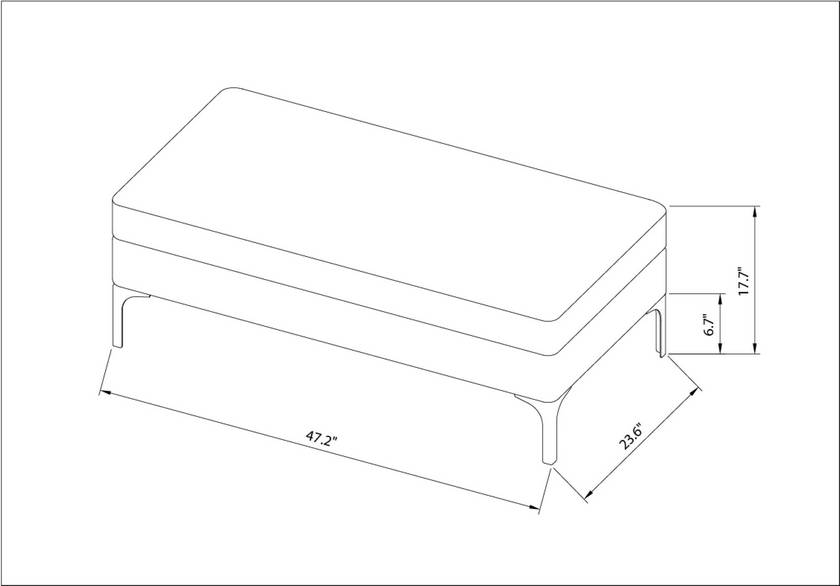 Benjamin Light Brown Bench - Galey Alix x Livabliss